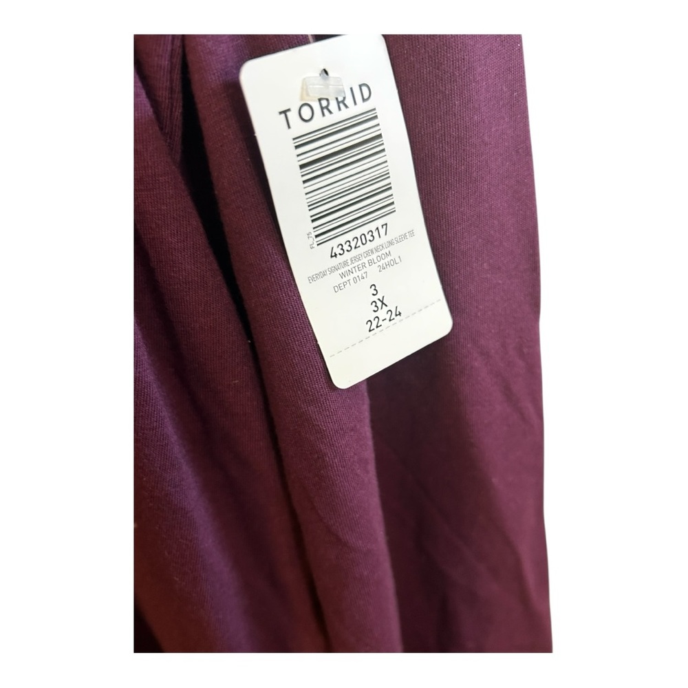 Torrid Purple Long Sleeve Tee with Festive Design - Picture 5 of 8